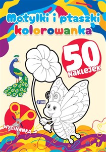 Obrazek Motylki i ptaszki Kolorowanka