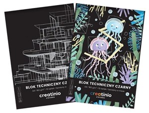 Picture of Blok techniczny czarny A4/10K Creatino (10szt)
