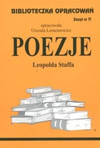 Obrazek Biblioteczka Opracowań Poezje Leopolda Staffa Zeszyt nr 71