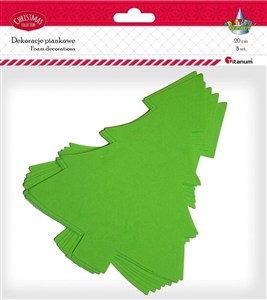 Picture of Piankowe choinki 160x202mm zielone 8szt.