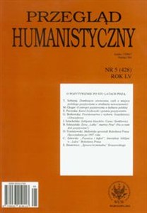 Obrazek Przegląd humanistyczny 5/2011