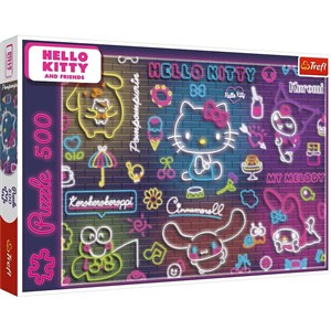 Obrazek Puzzle Neon Hello Kitty 500