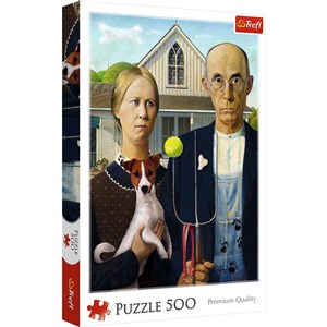 Picture of Puzzle 500 American Gothic Psia Edycja 37526