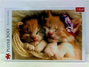Obrazek Puzzle Śpiące kotki 500