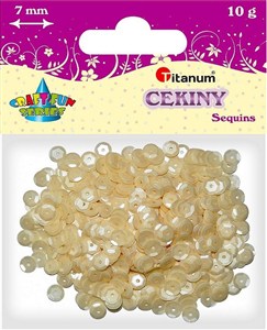 Obrazek Cekiny 7mm okrągłe matowe perłowe