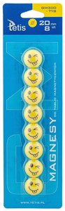 Picture of Magnesy do tablic Tetis żółte języki 20mm/8