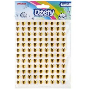 Obrazek Dżety samoprzylepne serca złote 108szt