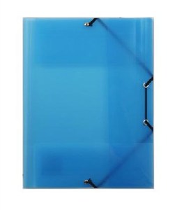 Obrazek Teczka PP z gumką niebieska TOMA