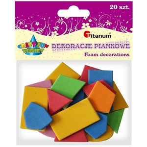 Obrazek Naklejki piankowe figury geometryczne mix 20szt
