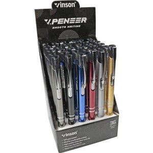 Obrazek Długopis automat. Pioneer niebieski (36szt)