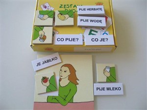 Obrazek Zestaw dydaktyczny. Co je? Co pije?