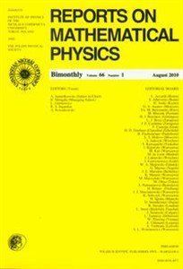 Picture of Reports on Mathematical Physics 66/1
