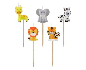 Obrazek Świeczki pikery zwierzaki 5szt