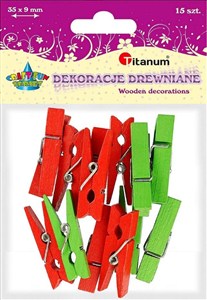 Obrazek Dekoracje drewniane, klamerki kolorowe (361978)