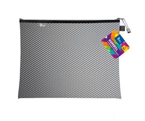 Obrazek Koperta A4 z suwakiem metalalowym czarna