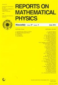 Obrazek Reports on Mathematical Physics 67/3