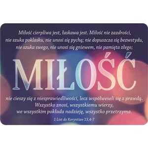 Obrazek Magnes na lodówkę - Hymn o miłości ŚWIATŁA