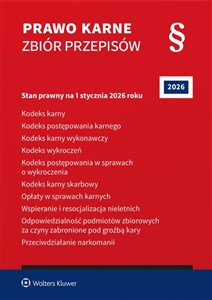 Obrazek Prawo karne Zbiór przepisów. 2026
