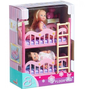 Picture of Lalki dwie Evi z piętrowym łóżkiem