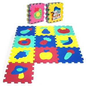 Obrazek Puzzle piankowe 10 elementów Owoce i Warzywa