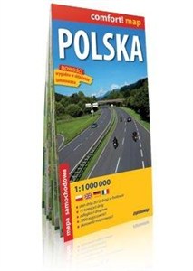 Obrazek Polska laminowana mapa samochodowa 1:1 000 000