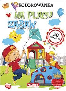 Obrazek Na placu zabaw. Kolorowanka z naklejkami