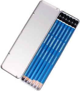 Obrazek Ołówek sześciokątny Staedtler Mars Lumograph 6 sztuk, 6 grubości, w metalowym opakowaniu