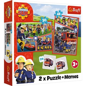Picture of Puzzle 2w1 + memos Drużyna Strażaka Sama 93334