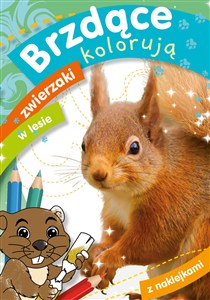 Obrazek Brzdące kolorują zwierzaki w lesie