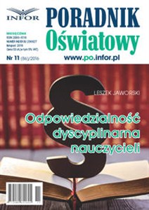 Obrazek Odpowiedzialność dyscyplinarna nauczycieli Poradnik Oświatowy 11/16