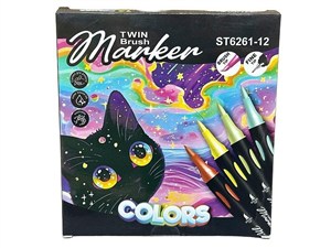 Obrazek Flamastry dwustronne