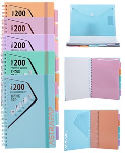 Obrazek Kołozeszyt A4/200K PP Pastel ASTRA