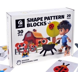 Obrazek Mozaika drewniana kolorowa 30el