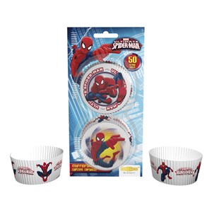 Obrazek SPIDER-MAN PAPILOTKI NA MUFFINY 50 SZTUK