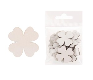 Obrazek Dekoracja drewniana 12szt Koniczyna duża