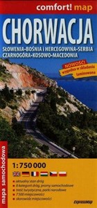 Obrazek Chorwacja mapa samochodowa 1:750 000 Słowenia, Bośnia i Hercegowina, Serbia, Czarnogóra, Kosowo, Macedonia