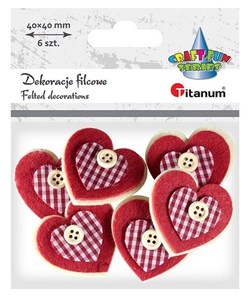 Obrazek Dekoracje filcowe - serca (439205)