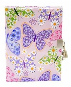 Picture of Pamiętnik z kłódką 13x18cm Motyle