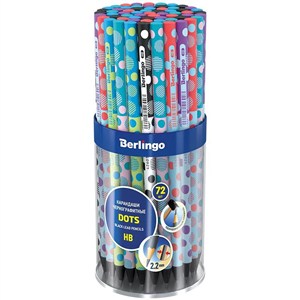 Obrazek Ołówek z czarnego drewna Dots (72szt)