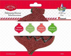 Obrazek Filcowe bombki 6szt