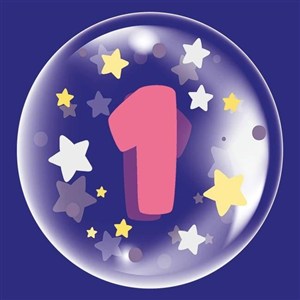 Obrazek Balon 45 cm - Cyfra 1 różowy (TB 3611)