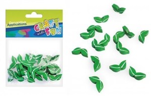 Obrazek Ozdoba dekoracyjna drewniane listki 25szt