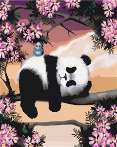 Picture of Malowanie po numerach Śpiąca panda 40x50cm
