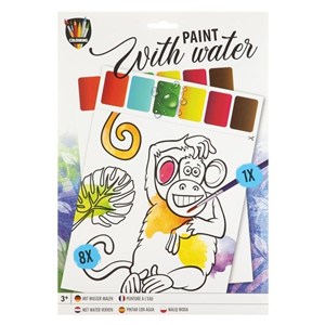 Obrazek Kolorowanie wodne A4 Małpa