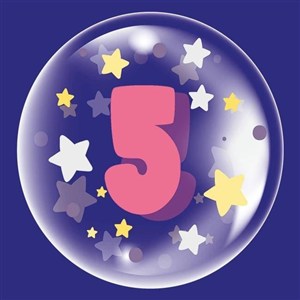 Picture of Balon 45 cm - „Cyfra 5” różowy (TB 3615)
