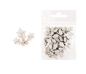 Picture of Dekoracja drewniana 24szt Ostrokrzew