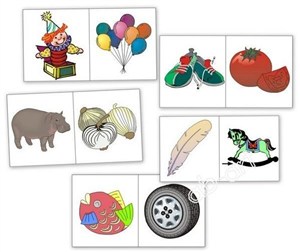 Obrazek Domino logopedyczne obrazkowe P-B, PI-BI