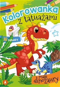 Obrazek Kolorowanka z tatuażami Małe dinozaury
