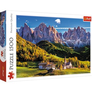 Obrazek Puzzle Dolina Val di Funes, Dolomity, Włochy 1500