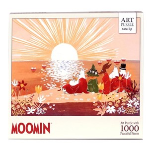 Obrazek Puzzle 1000 artystyczne Muminki czerwone